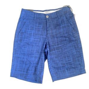 NWT‎ Under Armour Match Play Golf Shorts Blue Plaid Performance Size 30 Waist
